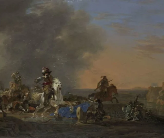 Cavalry Attack at Sunset